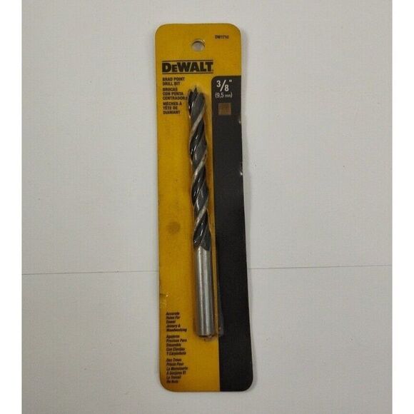 DeWalt Brad Point Drill Bit High Speed Steel 3/8" x 5-1/4" OAL DW1710 - Picture 8 of 8